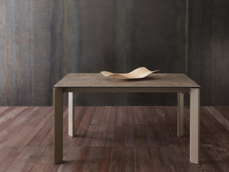 Tavolo Allungabile con Piano in Vetro Ceramica e set 4 sedie 07