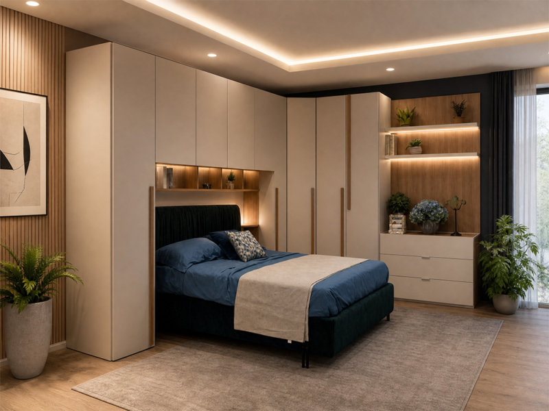 Camera Matrimoniale Con Armadio A Ponte Moderna